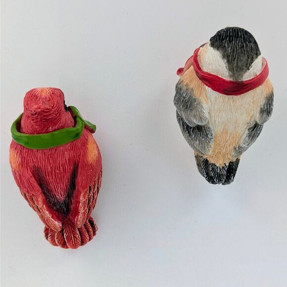 Holiday Birds Resin Tic-Tac-Toe Game Cardinals Chickadees Christmas Winter Fun - Picture 9 of 15